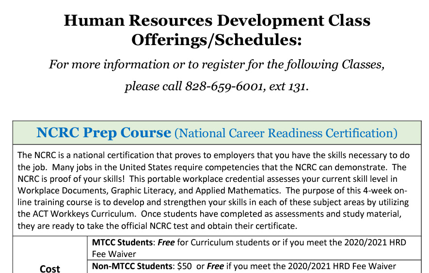 HRD Development Courses