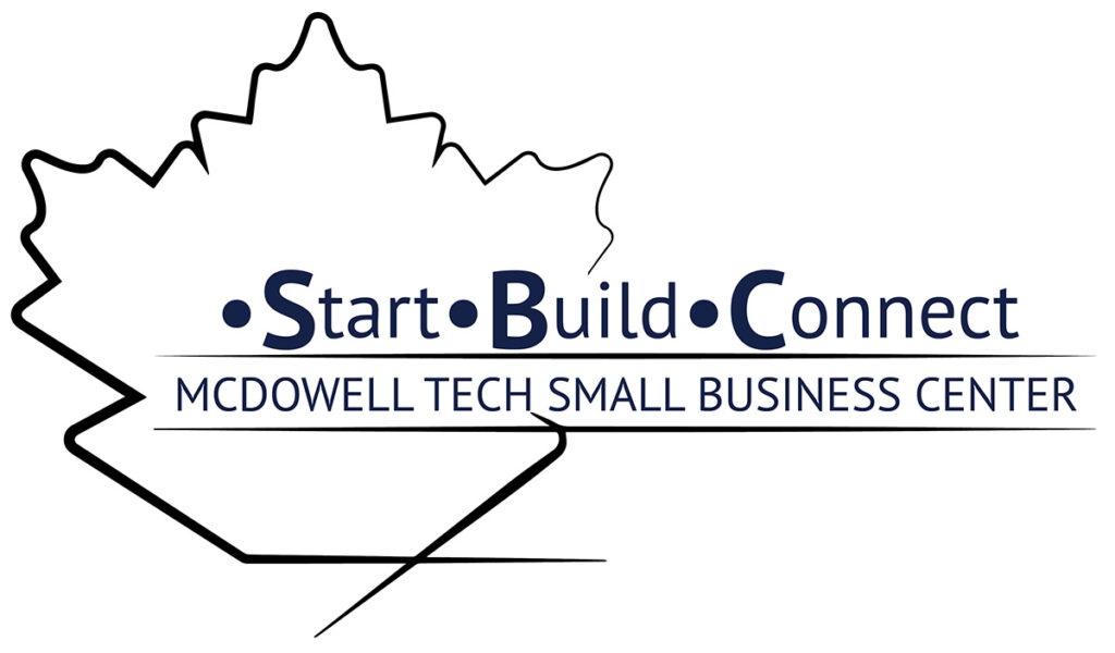 Start Build Connect - the text logo of the MTCC Small Business Center