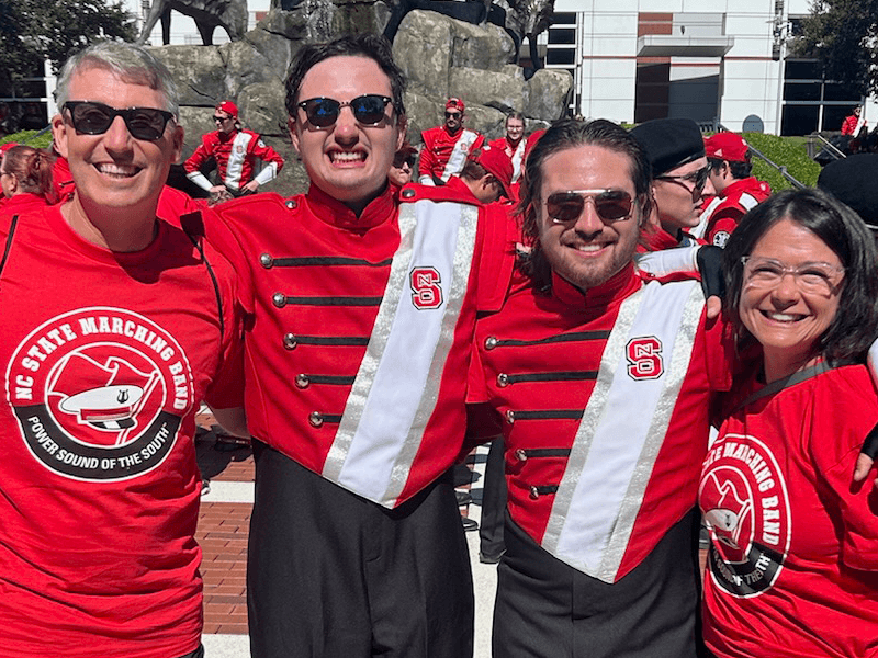 NCSU Marching Band - Both of our sons enjoyed band throughout high school and now at NC State.