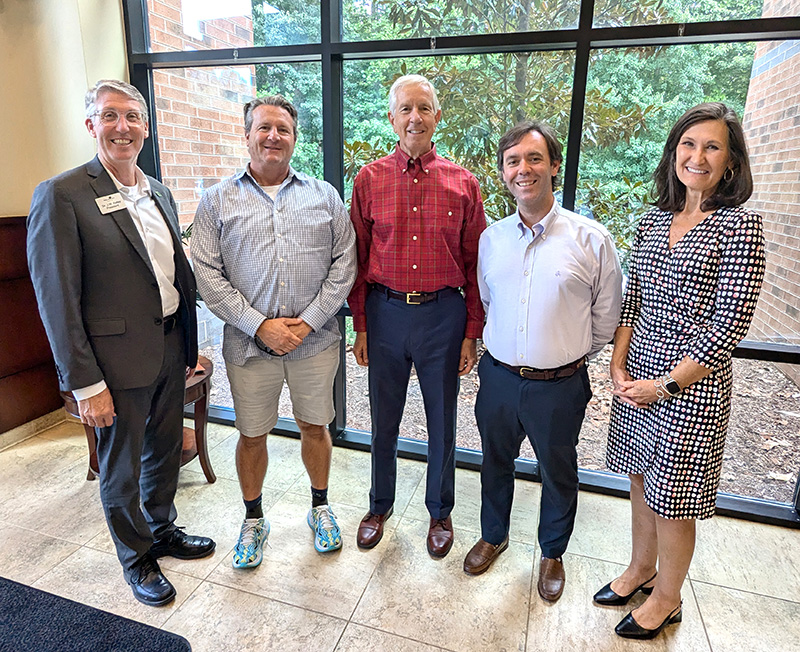 Dr. J.W. Kelley, MTCC President; Scott Pyatt and Richard Berlick, new members of the MTCC Foundation; Wes Shelley, MTCC Foundation Chair; and Madalyn Gaito, Director of Development and Board Liaison.