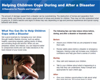 Helping Children Cope During and After a Disaster