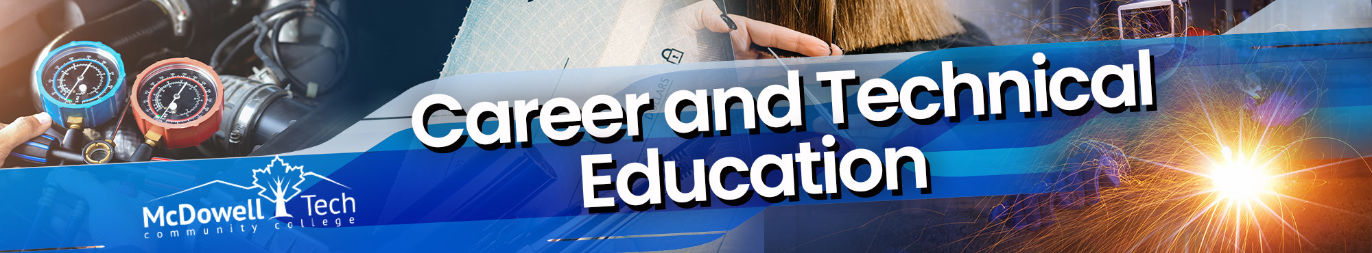 Image showing various professions categorized as CTE, with the words Career and Technical Education,