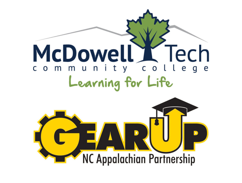 logos of McDowell Tech and app State's Gear Up Program